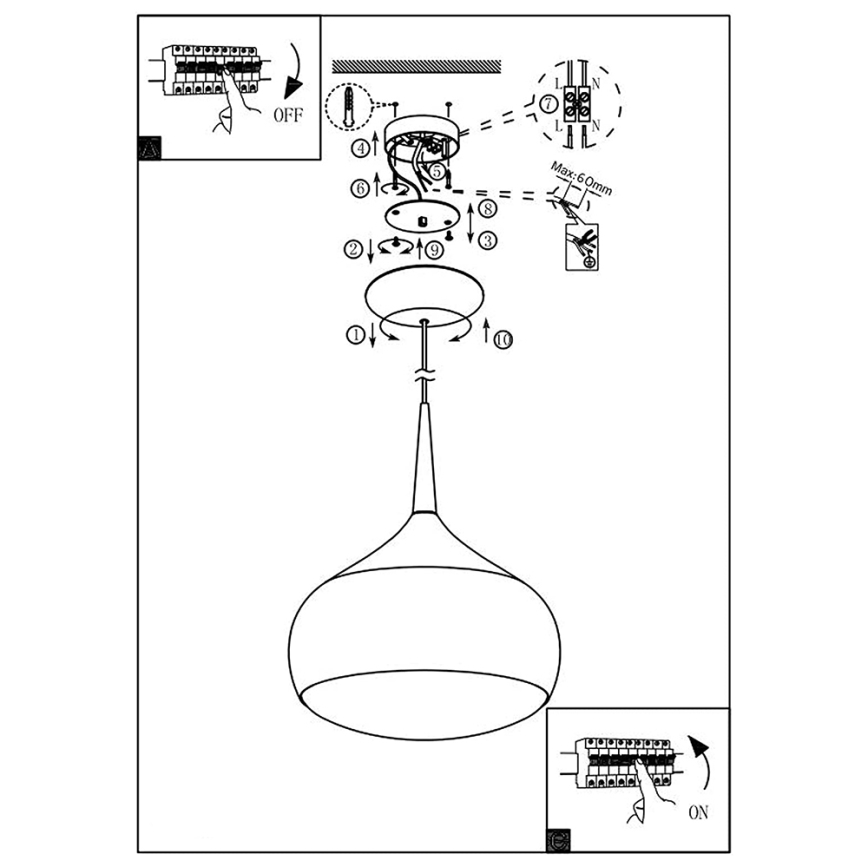 Eglo 97087 - LED RGBW prigušiva viseća svetiljka COMBA-C LED/18W/230V