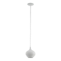 Eglo 97212 - Luster na sajli CAMBORNE 1xE27/60W/230V beli preč. 190 mm