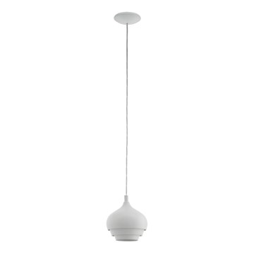 Eglo 97212 - Luster na sajli CAMBORNE 1xE27/60W/230V beli preč. 190 mm