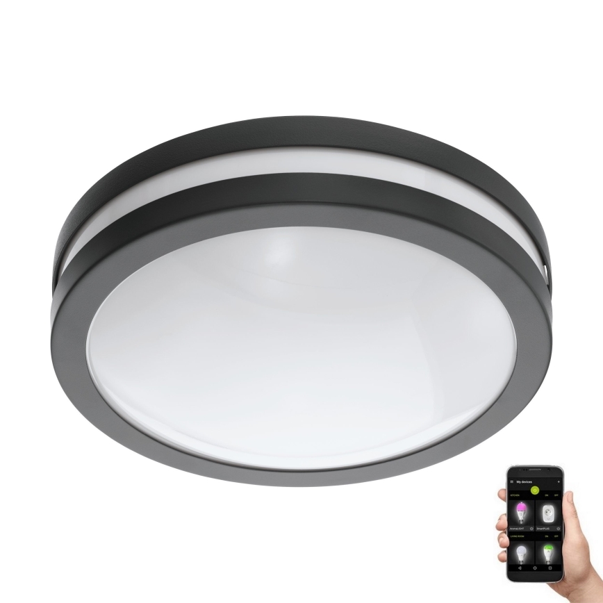 Eglo 97237 - LED prigušiva kupatilska plafonska svetiljka LOCANA-C LED/14W/230V IP44 antracit