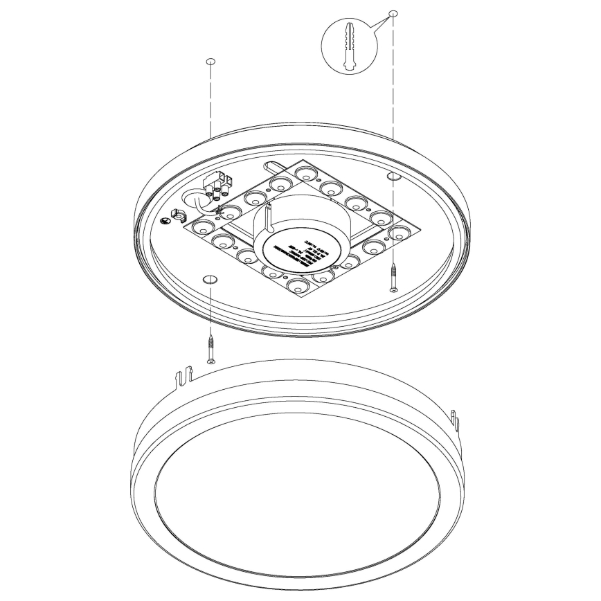 Eglo 97237 - LED prigušiva kupatilska plafonska svetiljka LOCANA-C LED/14W/230V IP44 antracit