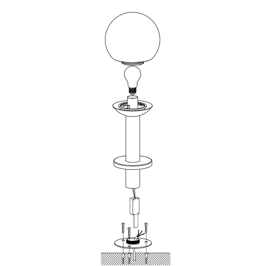 Eglo 97248 - LED prigušiva spoljna lampa NISIA-C 1xE27/9W/230V 525 mm IP44