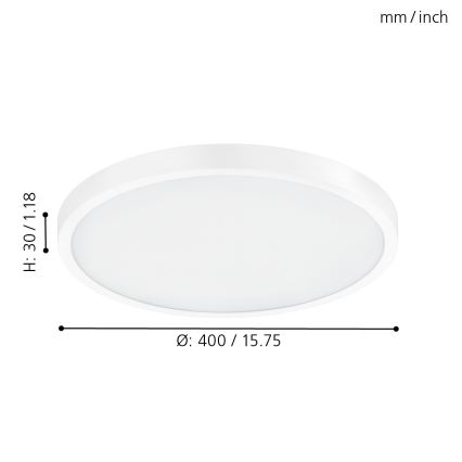 Eglo - LED plafonsko svetlo LED/25W/230V, belo, okruglo, 2500 lm, prečnik 40 cm