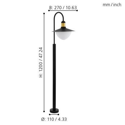 Eglo - Spoljna lampa 1xE27/60W/230V IP44