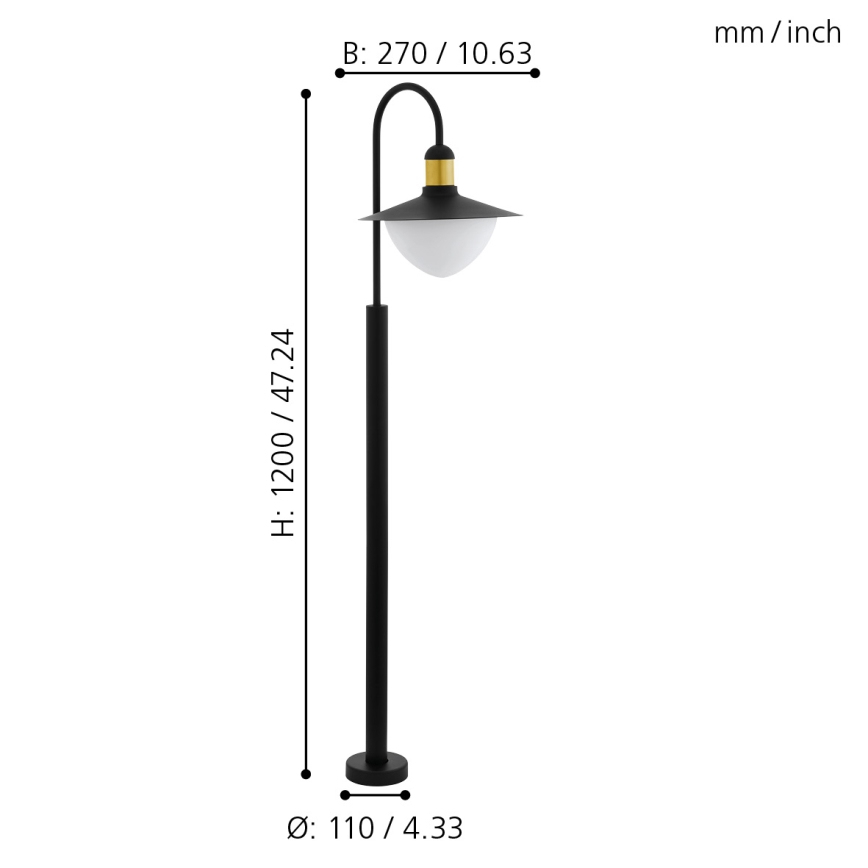 Eglo - Spoljna lampa 1xE27/60W/230V IP44