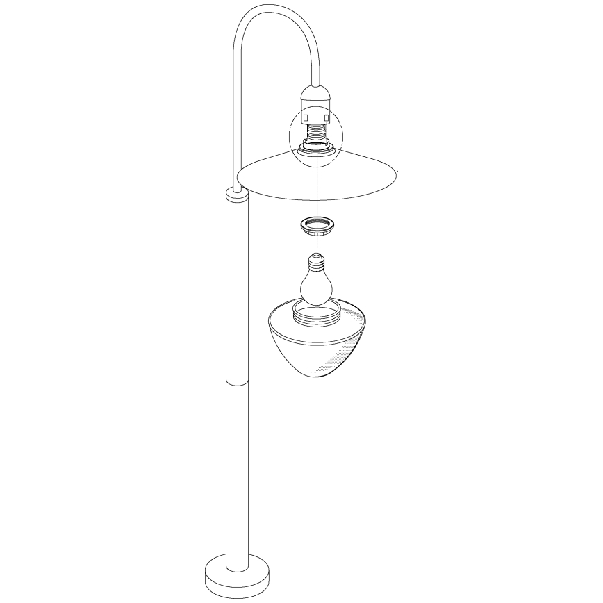 Eglo - Spoljna lampa 1xE27/60W/230V IP44