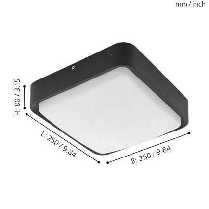 Eglo - LED prigušiva spoljašnja plafonska lampa LED/14,6W/230V