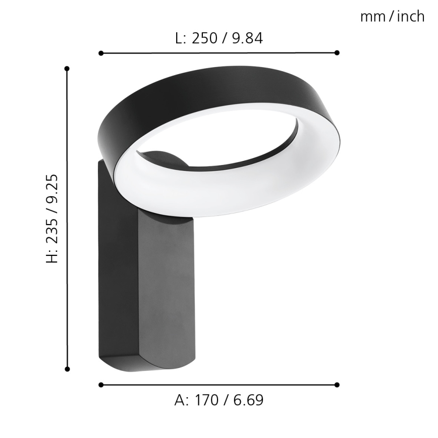 Eglo - LED spoljašnje zidno svetlo LED/11W/230V IP44