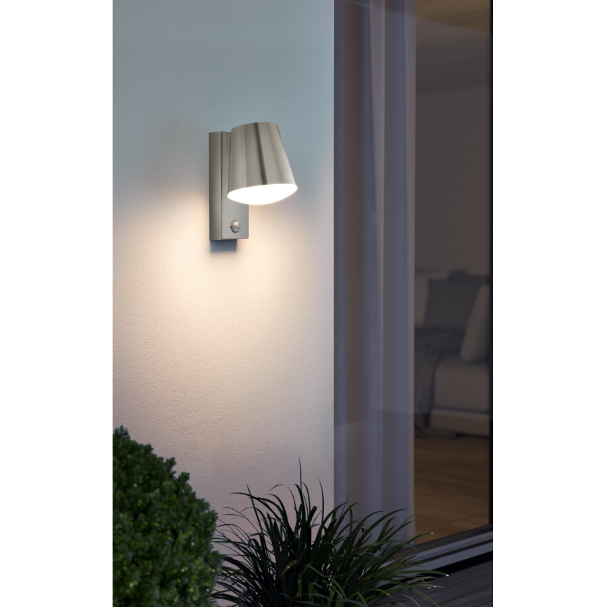 Eglo 97453 - Spoljno zidno svetlo sa senzorom CALDIERO 1xE27/10W/230V IP44