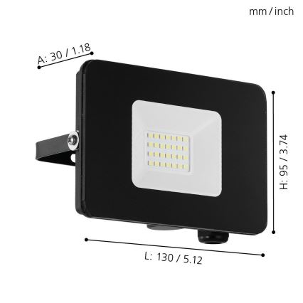 Eglo - LED reflektor LED/20W/230V IP65