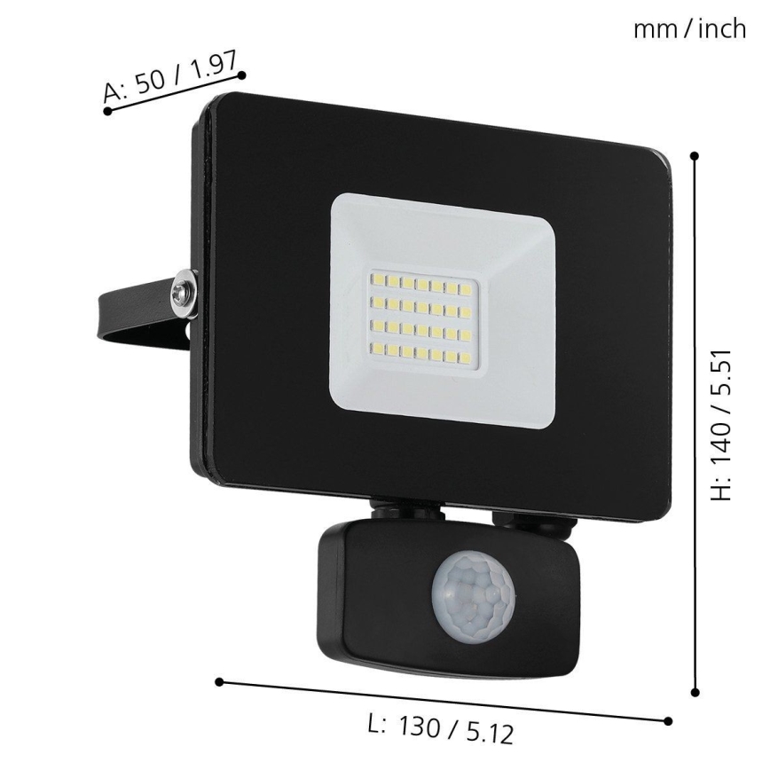 Eglo - LED reflektor sa senzorom LED/20W/230V IP44