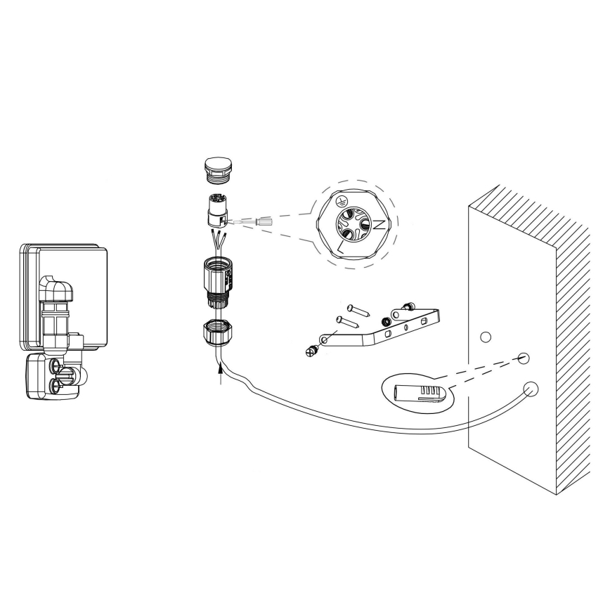 Eglo - LED reflektor sa senzorom LED/20W/230V IP44