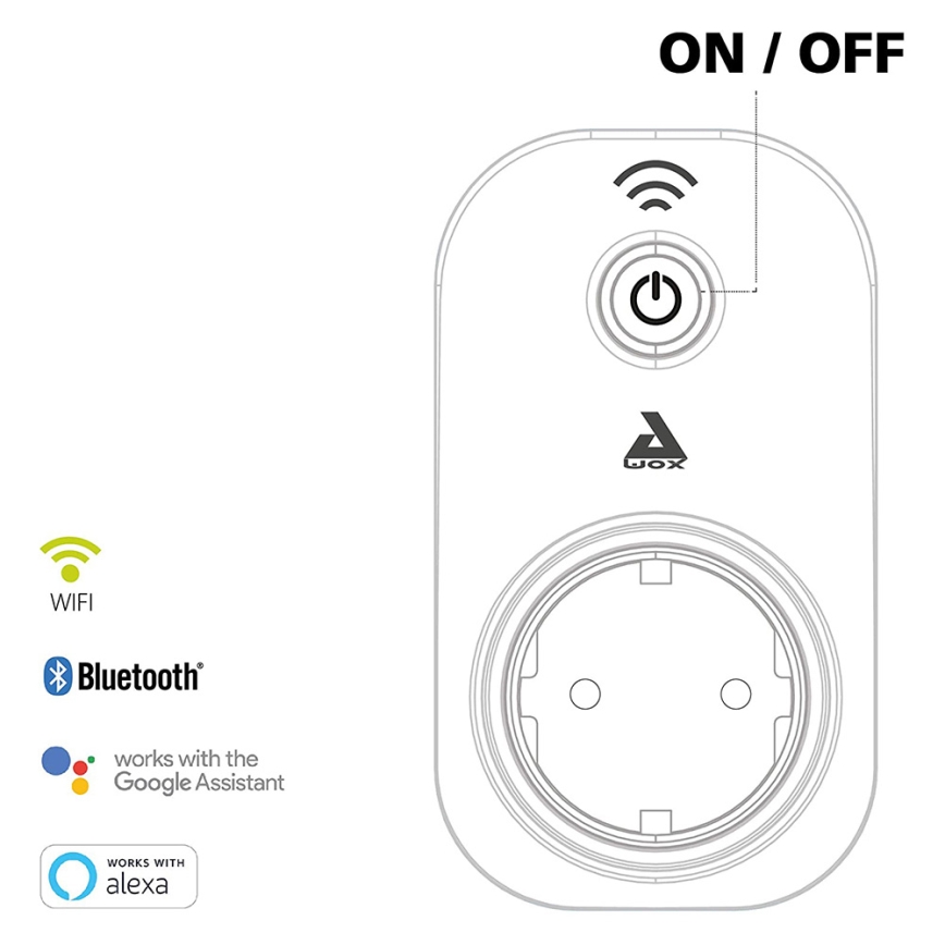 Eglo - Pametna utičnica Connect plug 2300W SCHUKO
