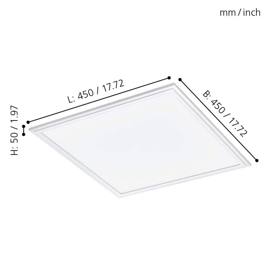 Eglo - LED RGB prigušiva svetiljka SALOBRENA-C LED/24W/230V + daljinski upravljač