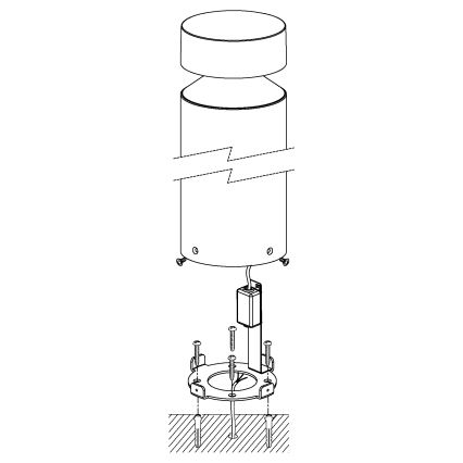 Eglo - LED spoljašnja lampa LED/11W/230V crna 450 mm IP65