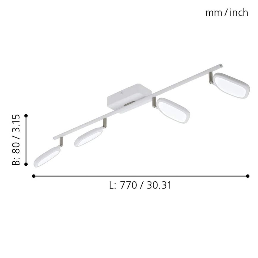 Eglo 97694 - LED RGB spot svetiljka PALOMBARE-C 4xLED/5W/230V