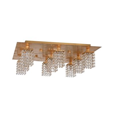 Eglo 97722 - LED kristalni plafonski luster PYTON GOLD 9xG9/3W/230V