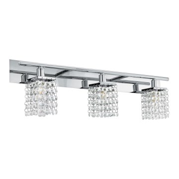 Eglo 97748 - LED kristalno zidno svetlo za kupatilo AREQUITO 3xG9/3W/230V IP44