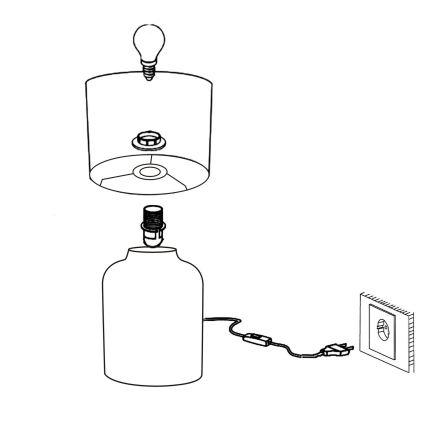 Eglo - Stona lampa 1xE14/40W/230V