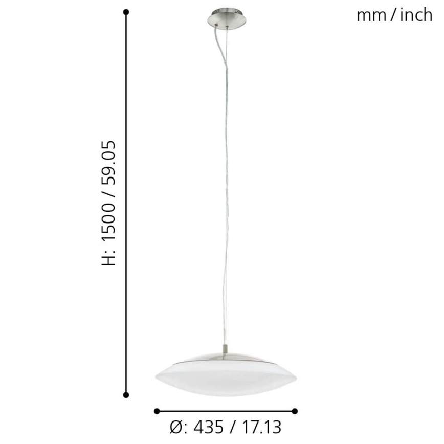 Eglo 97812 - LED RGB luster na sajli FRATTINA-C LED/27W/230V, prigušiva