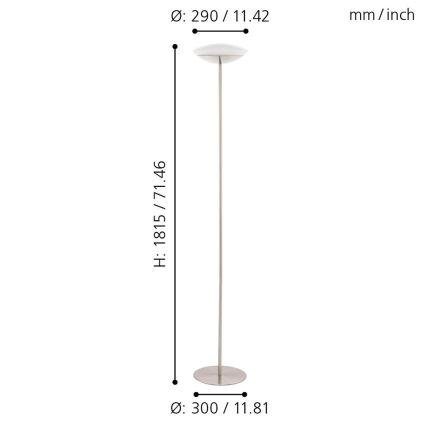 Eglo 97814 - LED RGB prigušiva podna lampa FRATTINA-C 1xLED/18W/230V