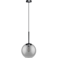 Eglo 97847 - Luster na sajli TINDARI 1xE27/28W/230V crna/zadimljena