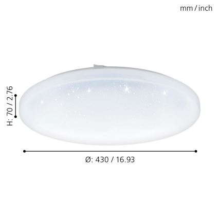 Eglo - LED plafonska svetiljka LED/33,5W/230V