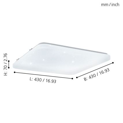 Eglo - plafonsko LED svetlo LED/33,5W/230V