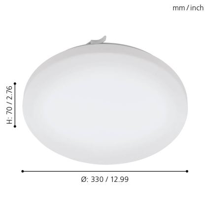 Eglo - LED plafonsko svetlo za kupatilo LED/17,3W/230V IP44