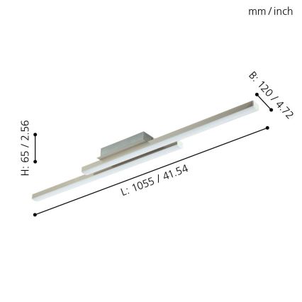 Eglo - LED RGB prigušiva plafonska lampa FRAIOLI-C LED/34W/230V