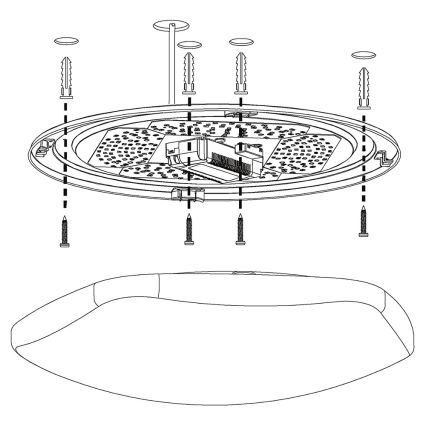 Eglo 97921 - LED RGB prigušiva plafonska svetiljka TOTARI-C LED/34W/230V + daljinski upravljač