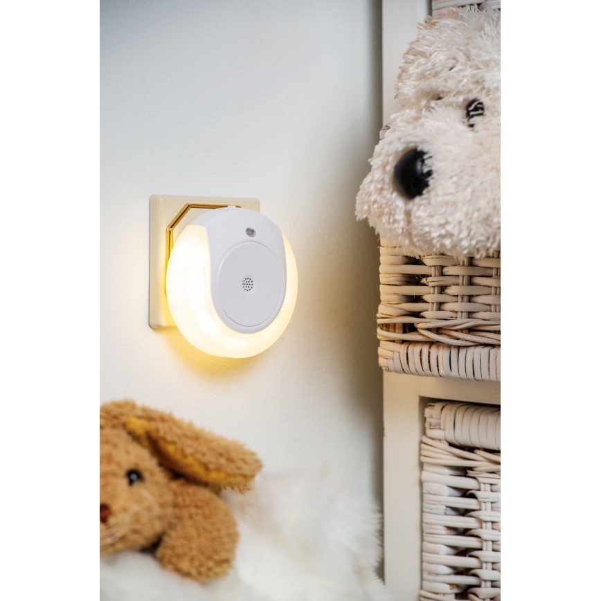 Eglo - LED noćno svetlo sa senzorom sumraka 2xLED/0,4W/230V 3000K