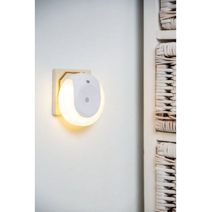 Eglo - LED noćno svetlo sa senzorom sumraka 2xLED/0,4W/230V 3000K