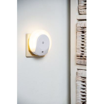 Eglo - LED noćno svetlo sa senzorom sumraka 2xLED/0,4W/230V 3000K