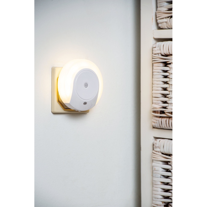 Eglo - LED noćno svetlo sa senzorom sumraka 2xLED/0,4W/230V 3000K