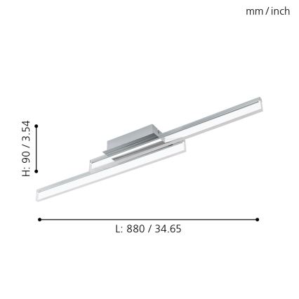 Eglo - LED plafonsko svetlo 2xLED/10W/230V IP44