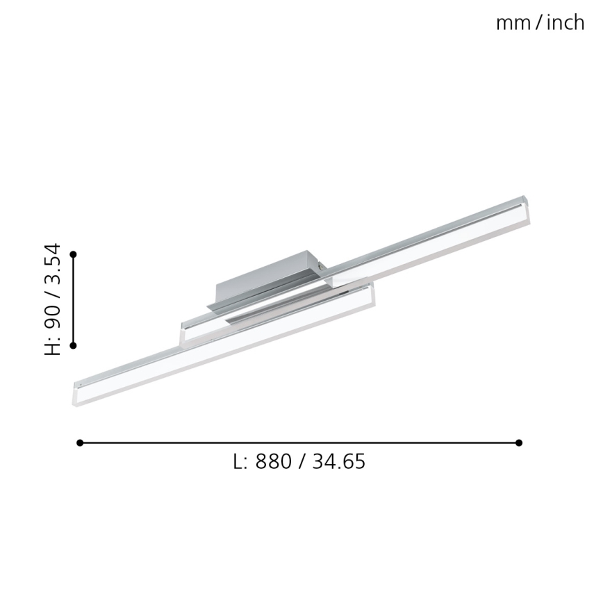 Eglo - LED plafonsko svetlo 2xLED/10W/230V IP44