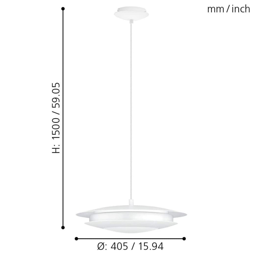 Eglo - LED RGB prigušiva viseći luster na sajli MONEVA-C LED/18W/230V
