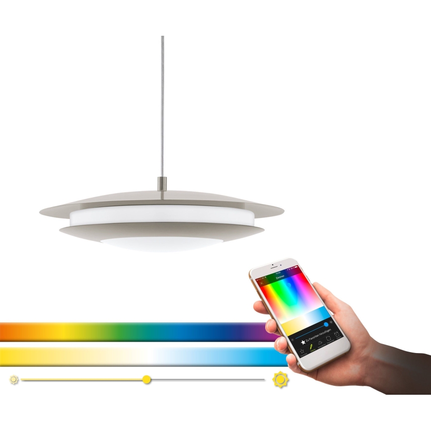 Eglo 98043 - LED RGBW prigušiva viseći luster na sajli MONEVA-C LED/18W/230V