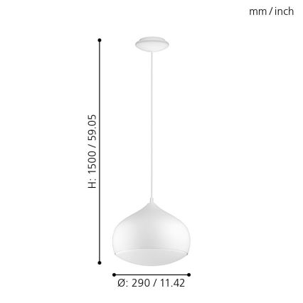 Eglo 98047 - prigušiva LED RGBW luster na sajli COMBA-C LED/18W/230V