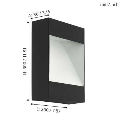Eglo - LED spoljno zidno svetlo LED/10W/230V IP44