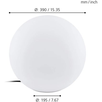 Eglo 98106 - LED RGBW spoljna svetiljka MONTEROLO-C LED/9W/230V IP65 prečnika 390