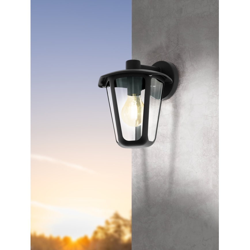 Eglo - Spoljašnja zidna lampa 1xE27/60W/230V crna IP44