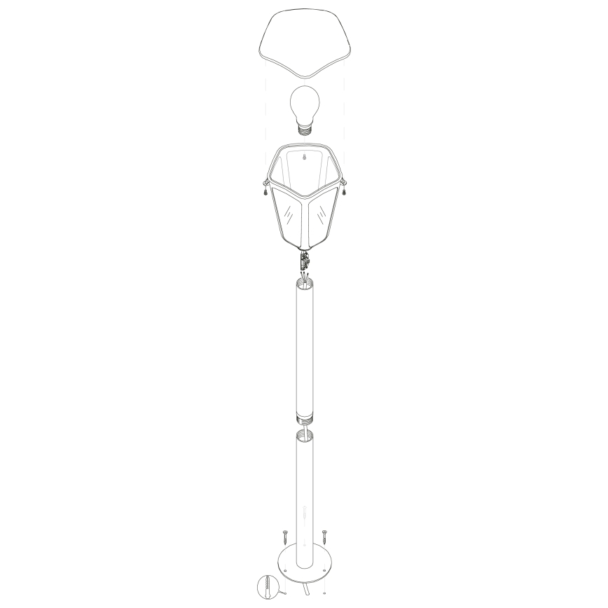 Eglo - Spoljašnja lampa 1xE27/60W/230V IP44