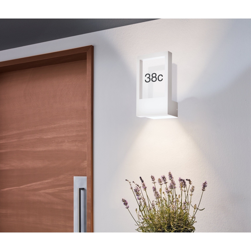 Eglo - Svjetiljka za kućni broj 1xE27/28W/230V, bela, IP44