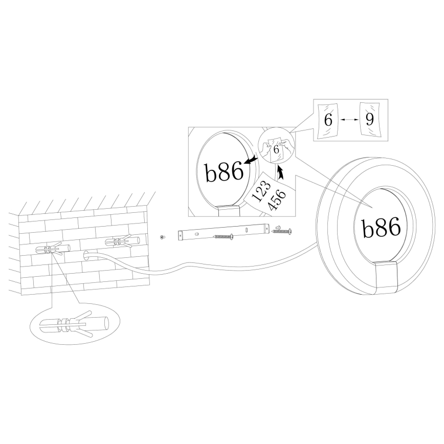 Eglo - LED osvetljenje za kućni broj LED/15W/230V IP44
