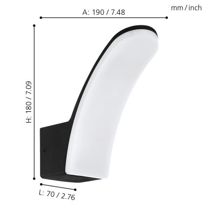 Eglo - LED spoljašnje zidno svetlo LED/11W/230V IP44