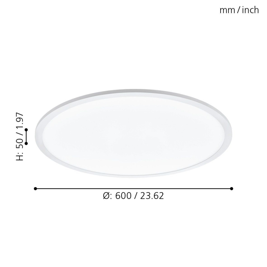Eglo - LED prigušiva plafonska lampa LED/30W/230V + daljinski upravljač