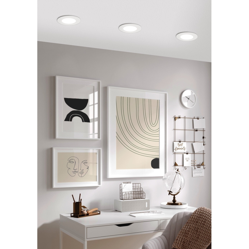 Eglo - LED prigušiva ugradna plafonska svetiljka LED/5W/230V + daljinski upravljač prečnik 12 cm