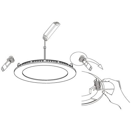 Eglo - LED prigušiva ugradna plafonska svetiljka LED/5W/230V + daljinski upravljač prečnik 12 cm